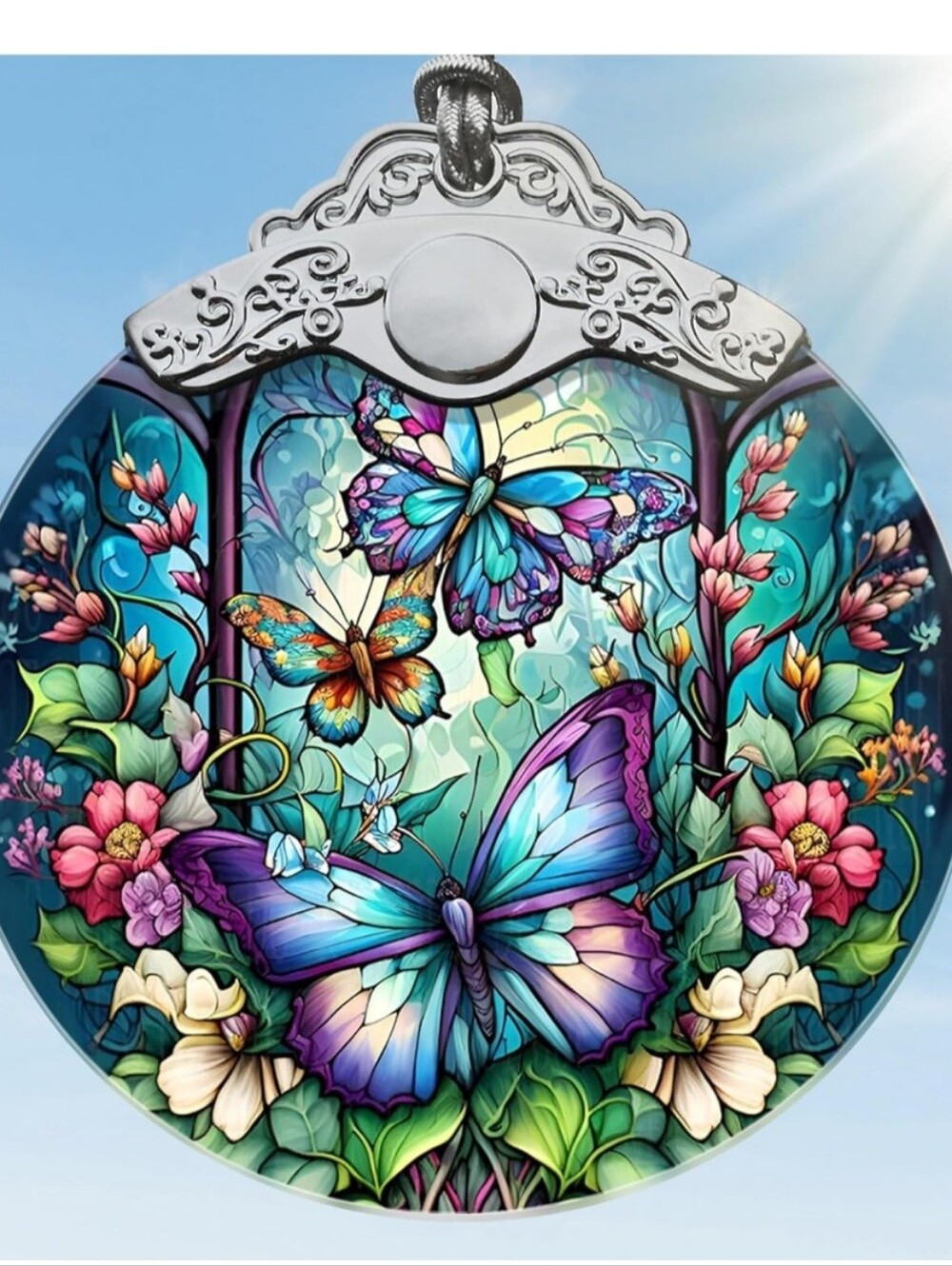 Floral Butterfly Decorative Wall Art - Multicolor